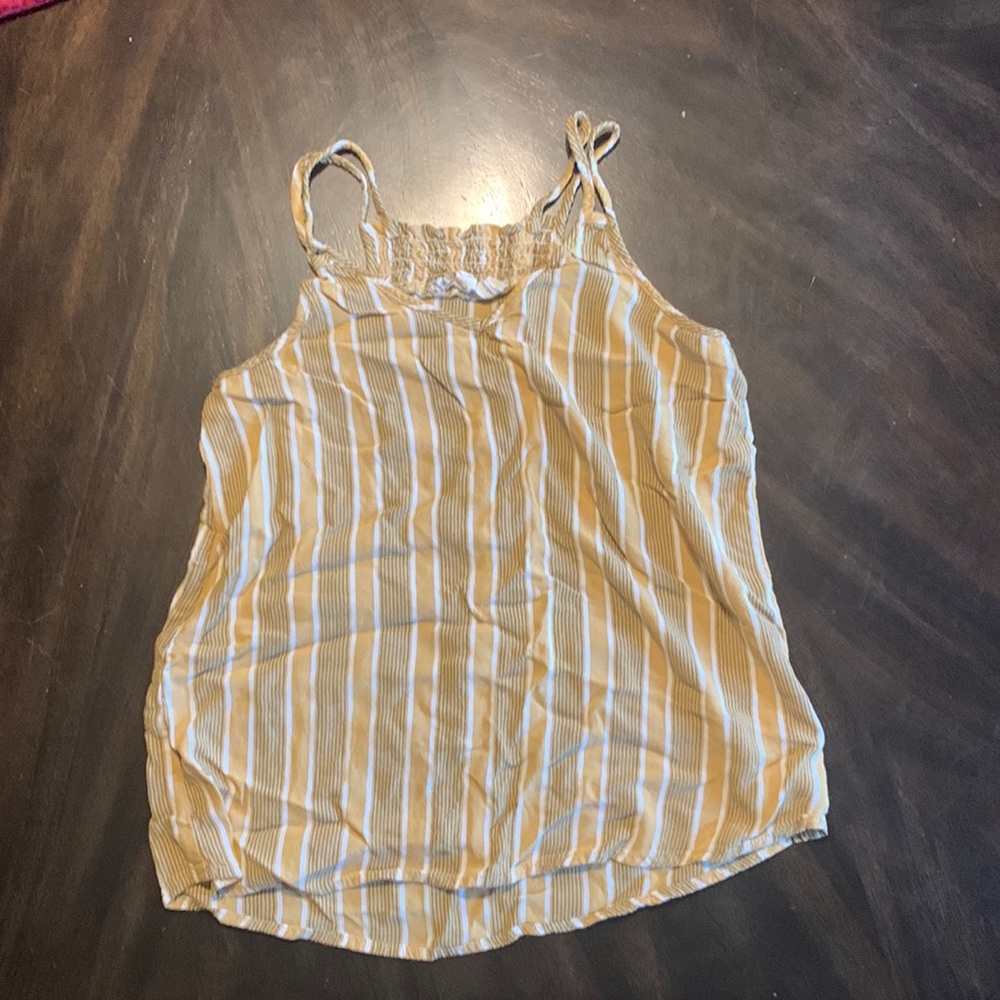 Pink Republic Girls Tank Top Yellow Striped‎ Size XS